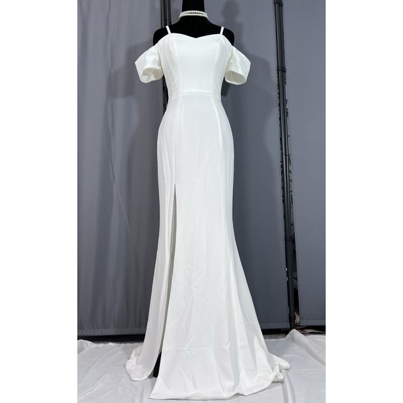 Dress the Population Dresses & Skirts - Dress the Population Logan Off-the-Shoulder Maxi Gown Sz XXS 00 Wedding Prom #J